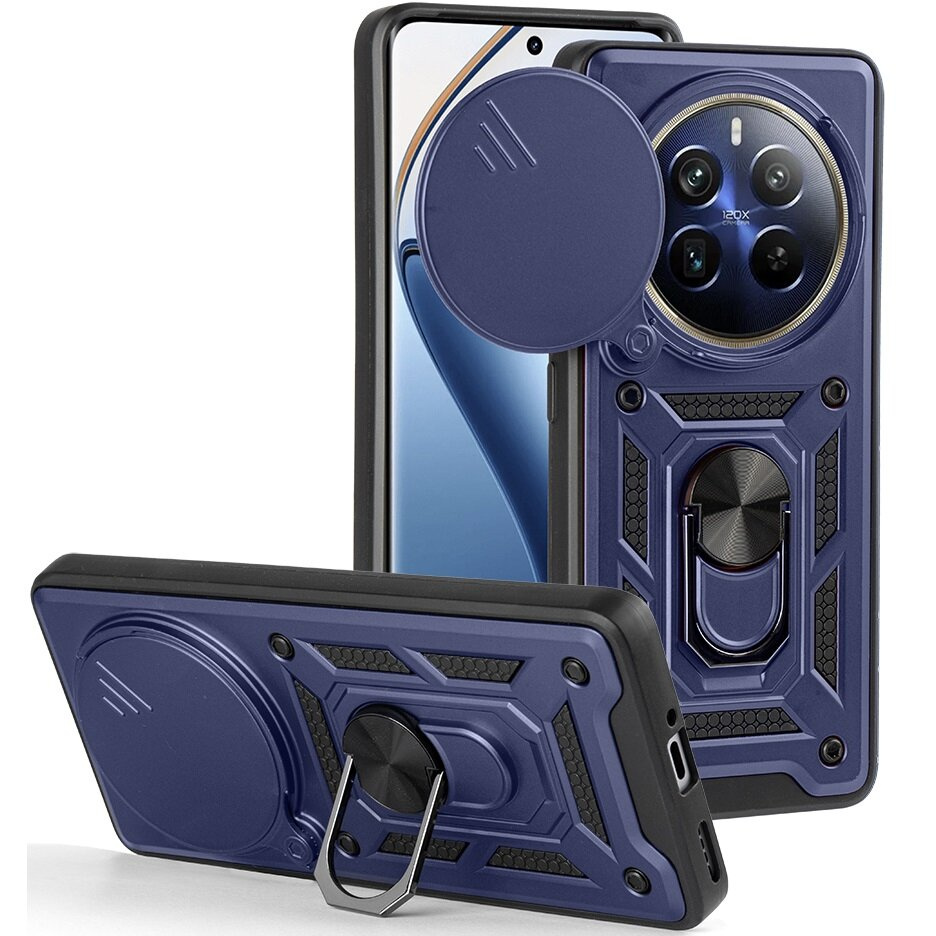 Gepanzerte Schutzhülle Für Realme 12 Pro 5g / 12 Pro+ 5g, Camshield Slide, Blau