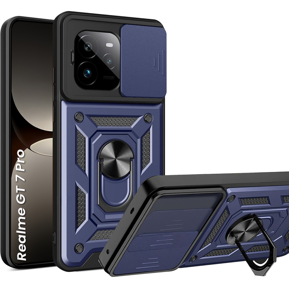 Realme Gt 7 Pro Schutzhülle, Camshield-schieber, Blau