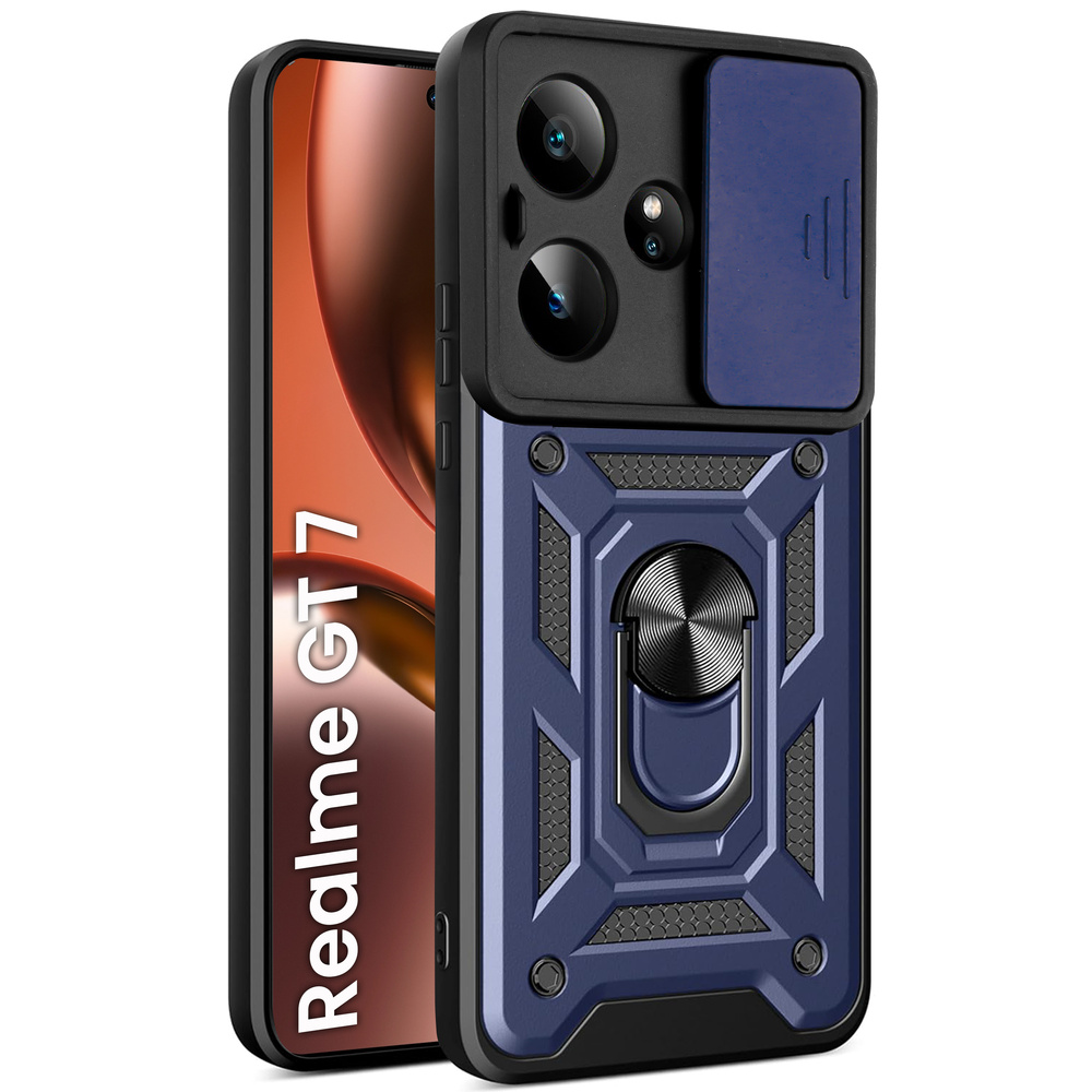 Gepanzerte Schutzhülle Für Realme Gt 7 / 7t, Camshield Slide, Blau