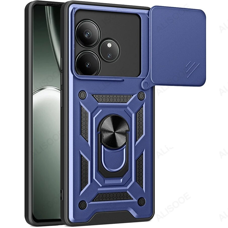 Gepanzerte Schutzhülle Für Realme Gt 6 / 6t, Camshield Slide, Blau