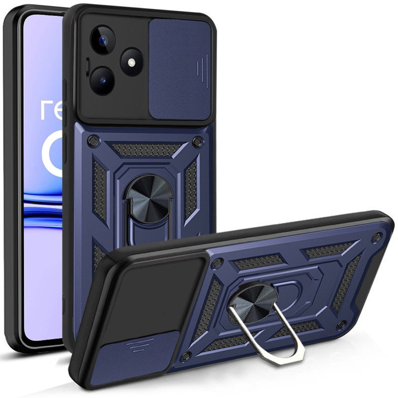 Gepanzerte Schutzhülle Für Realme C53 4g, Camshield Slide, Blau
