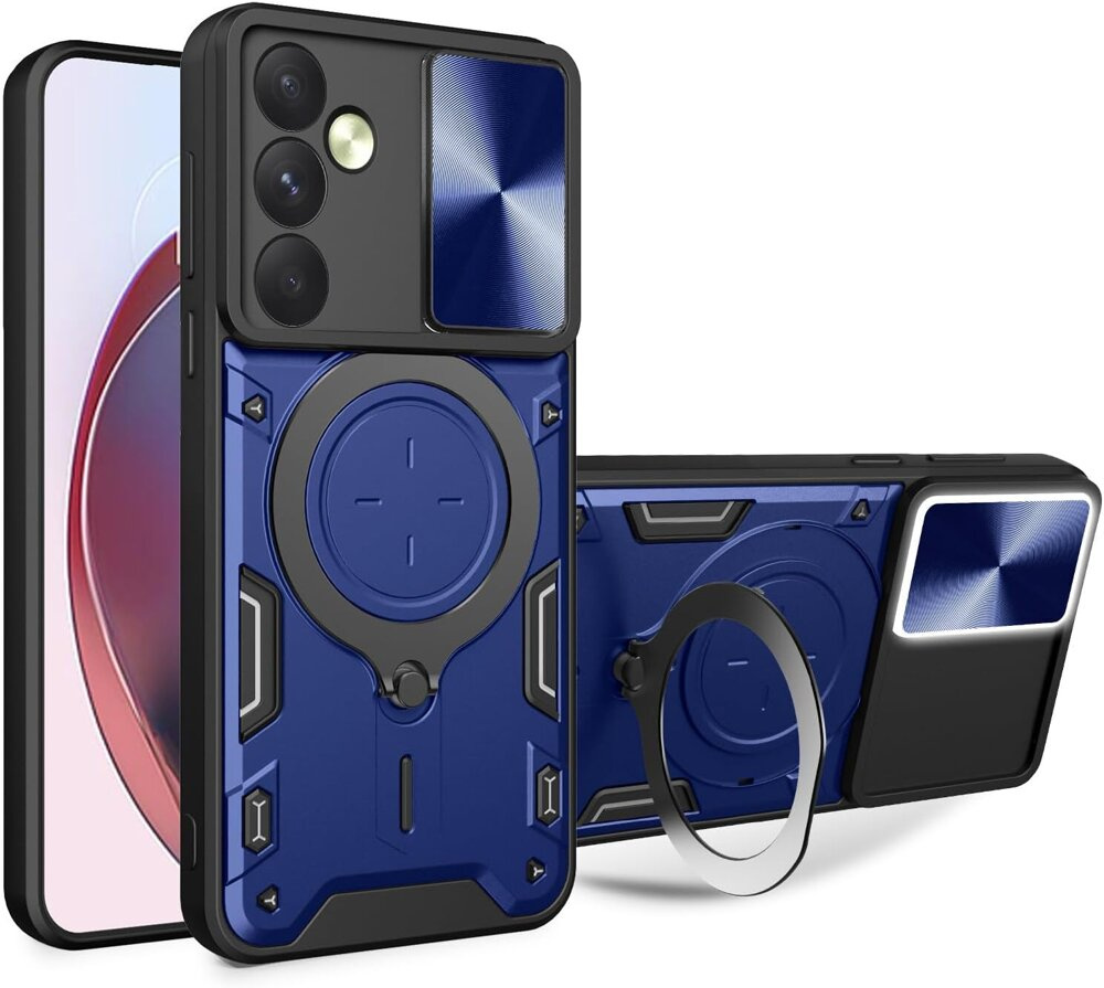 Schutzhülle Mit Schutzfunktion Für Samsung Galaxy M55 5g, Camshield Slide, Blau