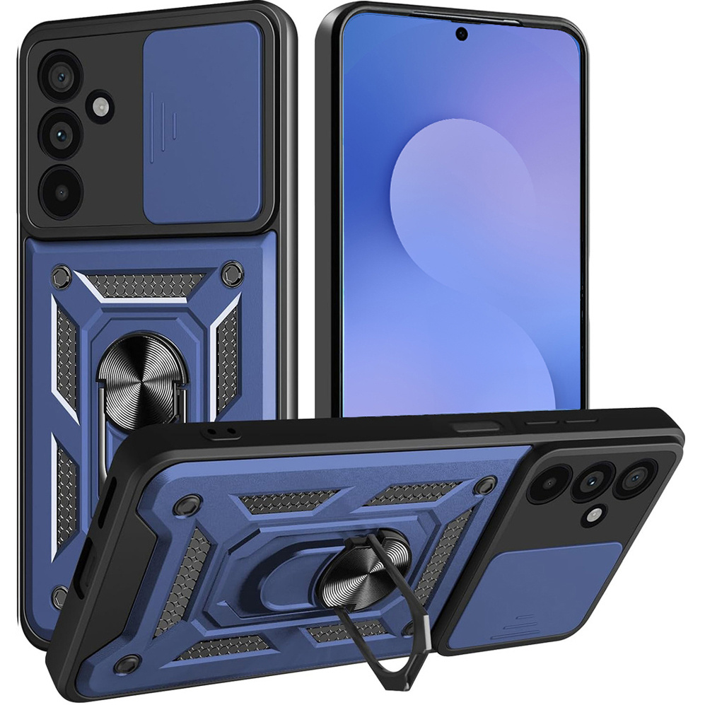Schutzhülle Mit Schutzfunktion Für Samsung Galaxy S25 Fe, Camshield Slide, Blau