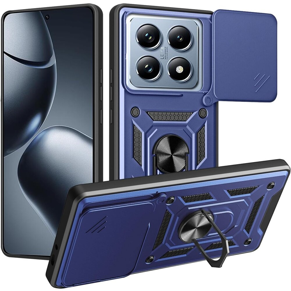 Schutzhülle Mit Schutzfunktion Für Xiaomi 14t Pro, Camshield Slide, Blau