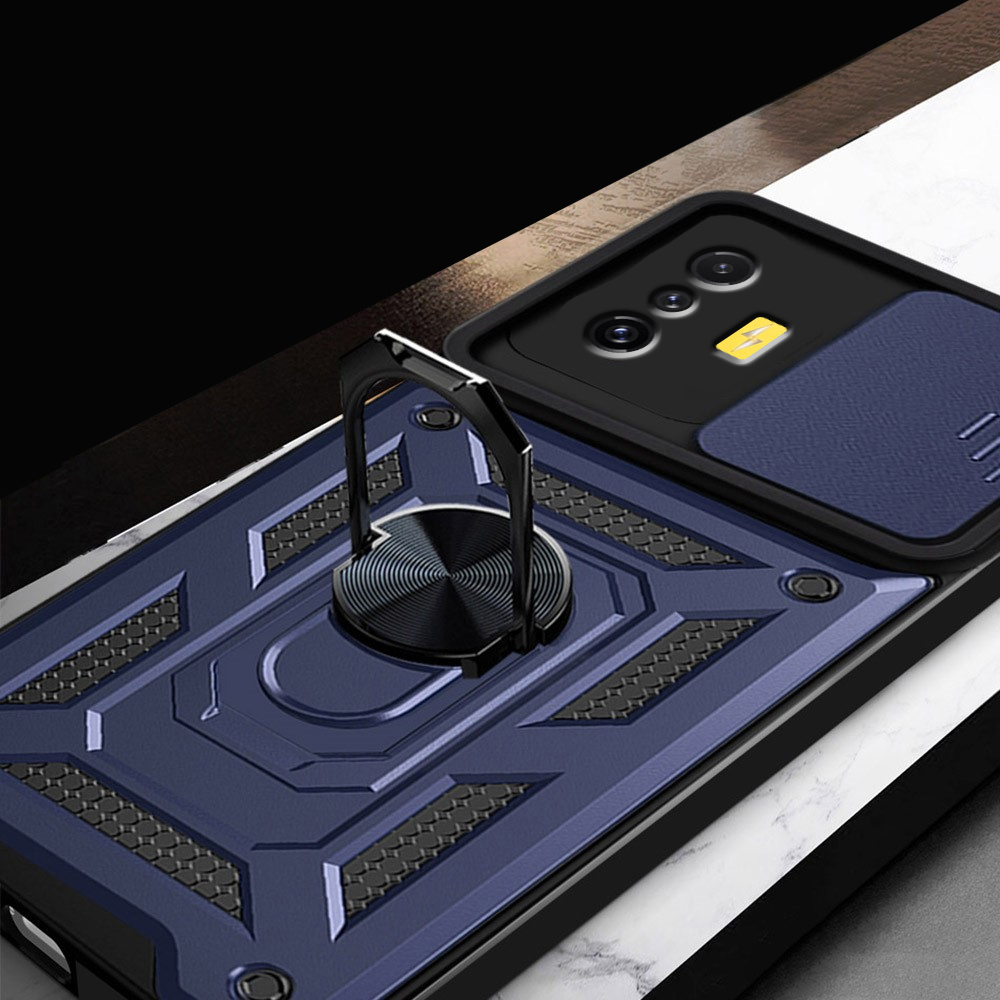 Schutzhülle Mit Schutzfunktion Für Xiaomi Poco F4 Gt, Camshield Slide, Marineblau
