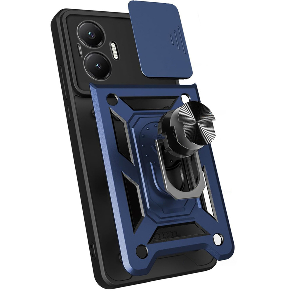Schutzhülle Mit Schutzfunktion Für Xiaomi Poco F7, Camshield Slide, Blau