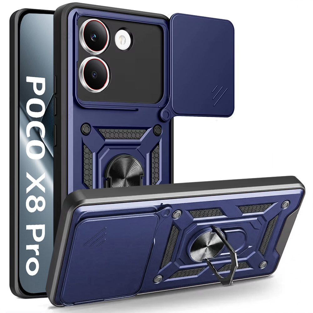 Schutzhülle Mit Schutzfunktion Für Xiaomi Poco X8 Pro, Camshield Slide, Blau