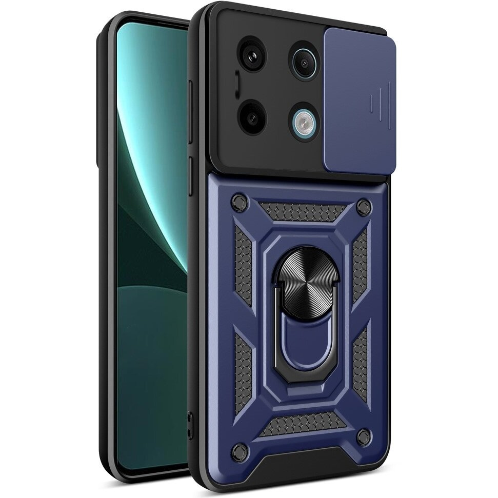 Schutzhülle Mit Schutzfunktion Für Xiaomi Redmi Note 13 Pro 5g, Camshield Slide, Blau