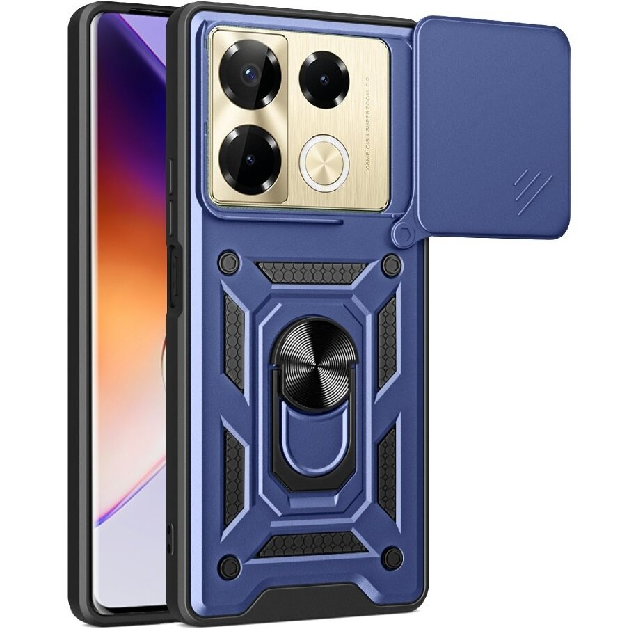 Gepanzerte Schutzhülle Für Infinix Note 40 Pro, Camshield Slide, Blau
