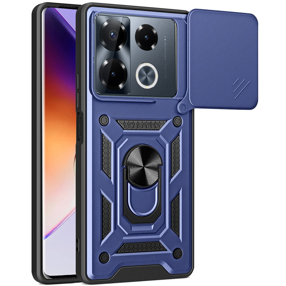Gepanzerte Schutzhülle Für Infinix Note 40 Pro Plus, Camshield Slide, Blau