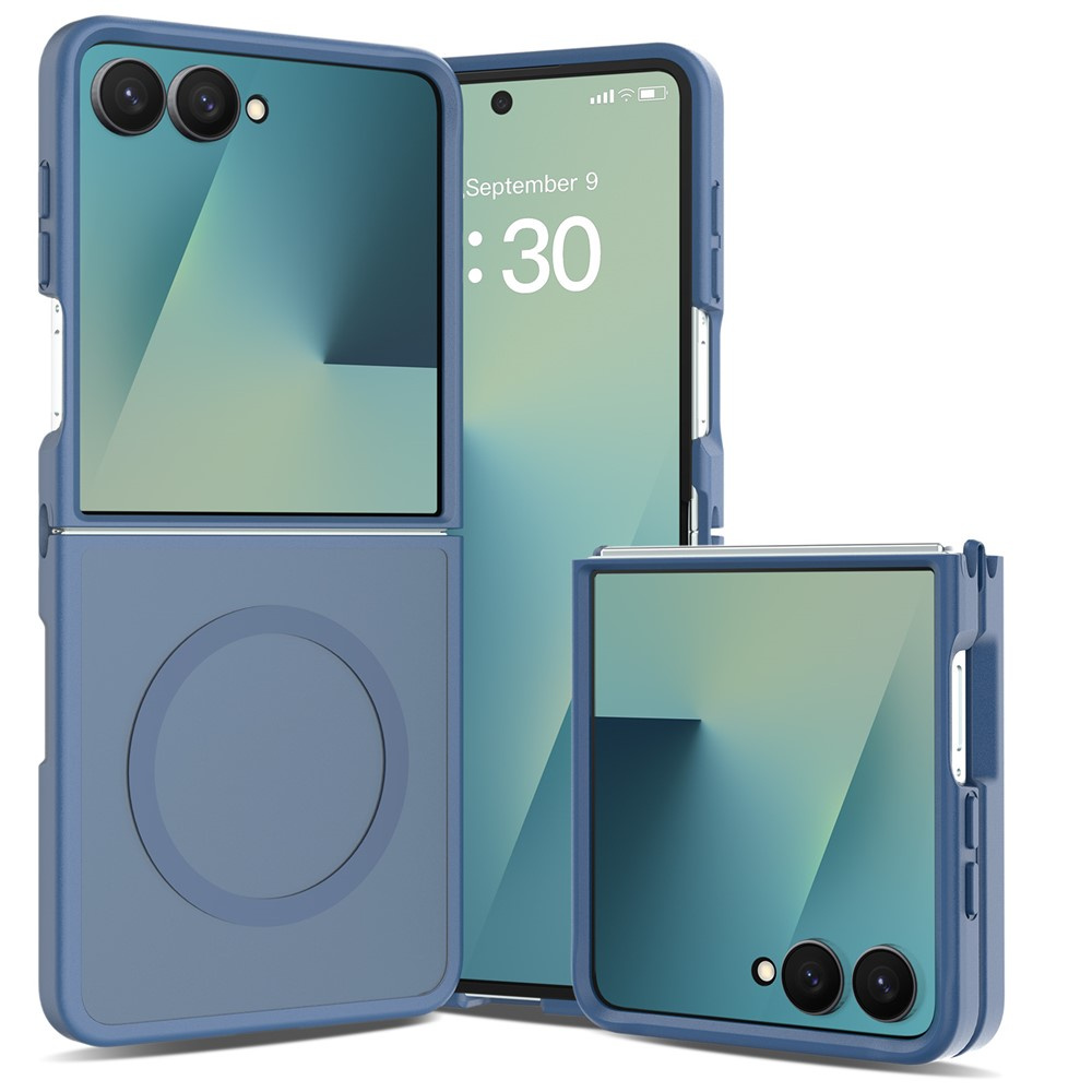 Rauchfarbene Schutzhülle Für Samsung Galaxy Z Flip 8, Skin Touch, Mit Magsafe-funktion, Blau