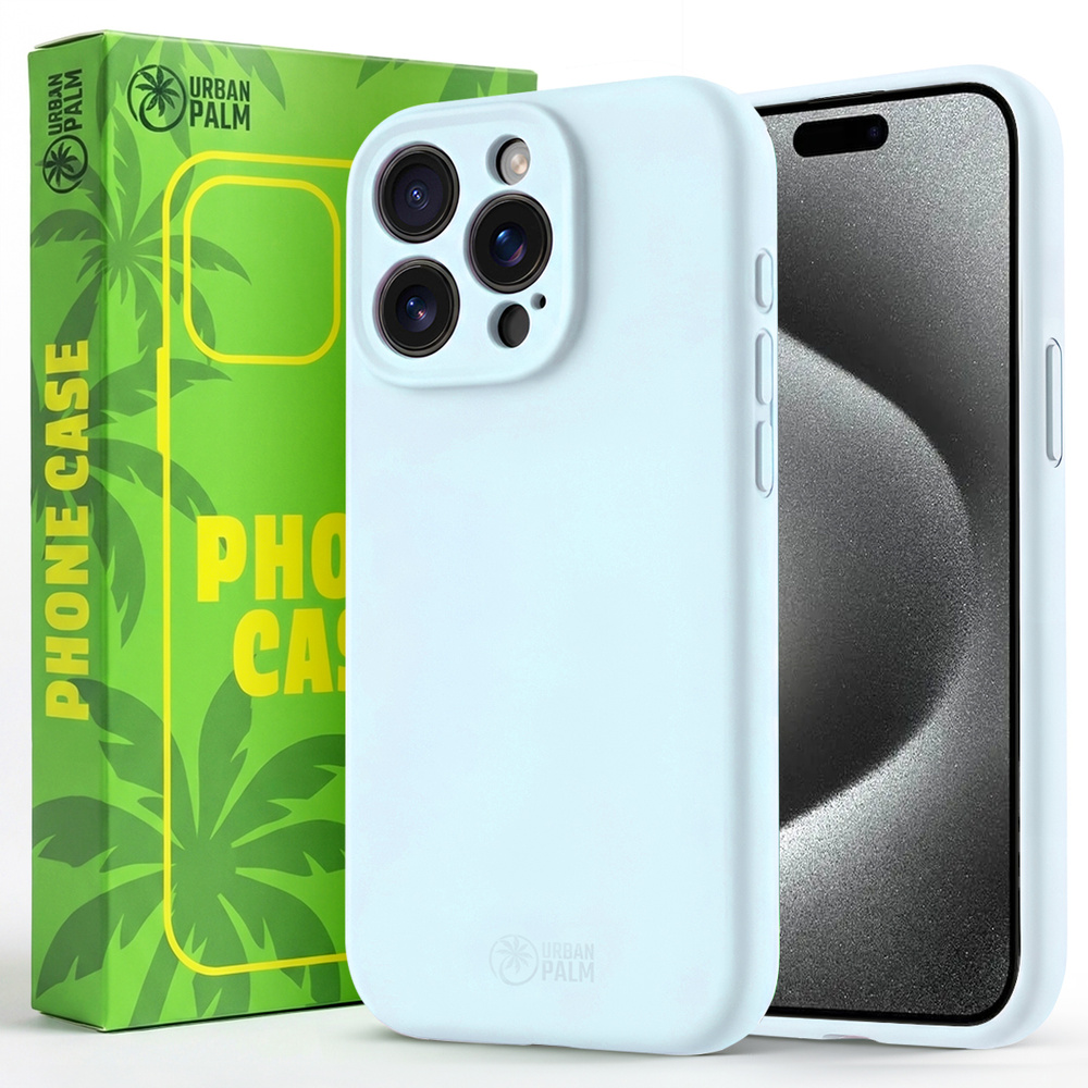 Urbanpalm Iphone 15 Pro Max Silikonhülle Mit Magsafe-kompatibilität, Taubenblau