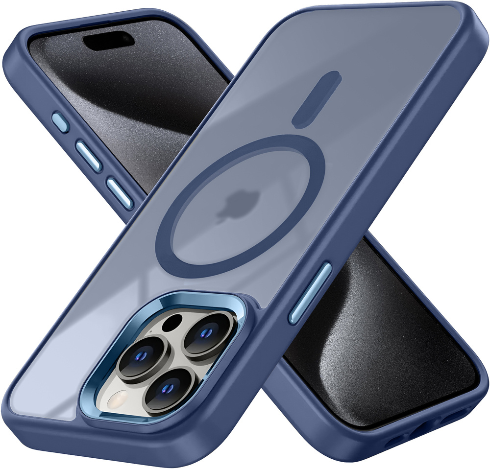 Iphone 15 Pro Max Hülle, Magcolor Für Magsafe, Blau