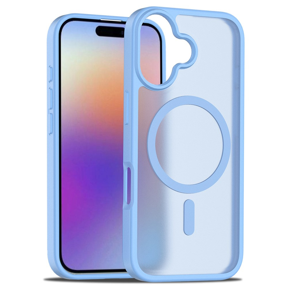 Iphone 17 Hüllenset, Matte Hülle, Für Magsafe, Mattblau + Displayschutzfolie