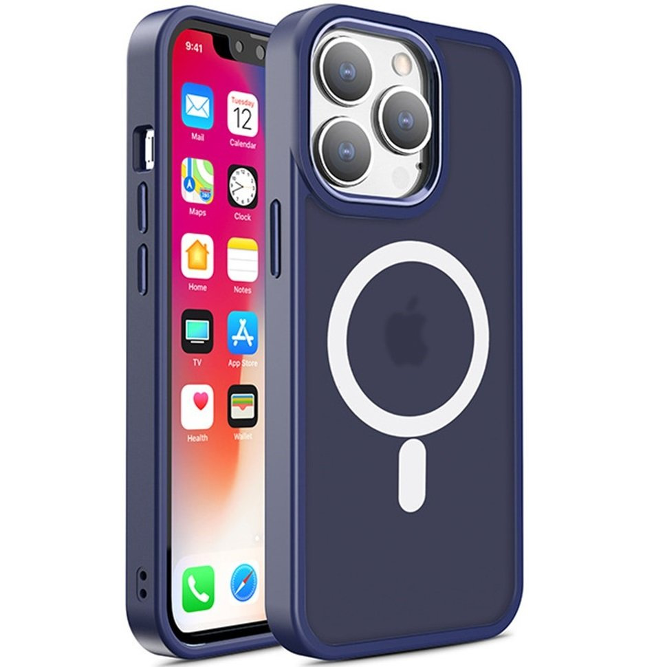 Iphone 15 Plus Hülle, Magcolor Für Magsafe, Marineblau