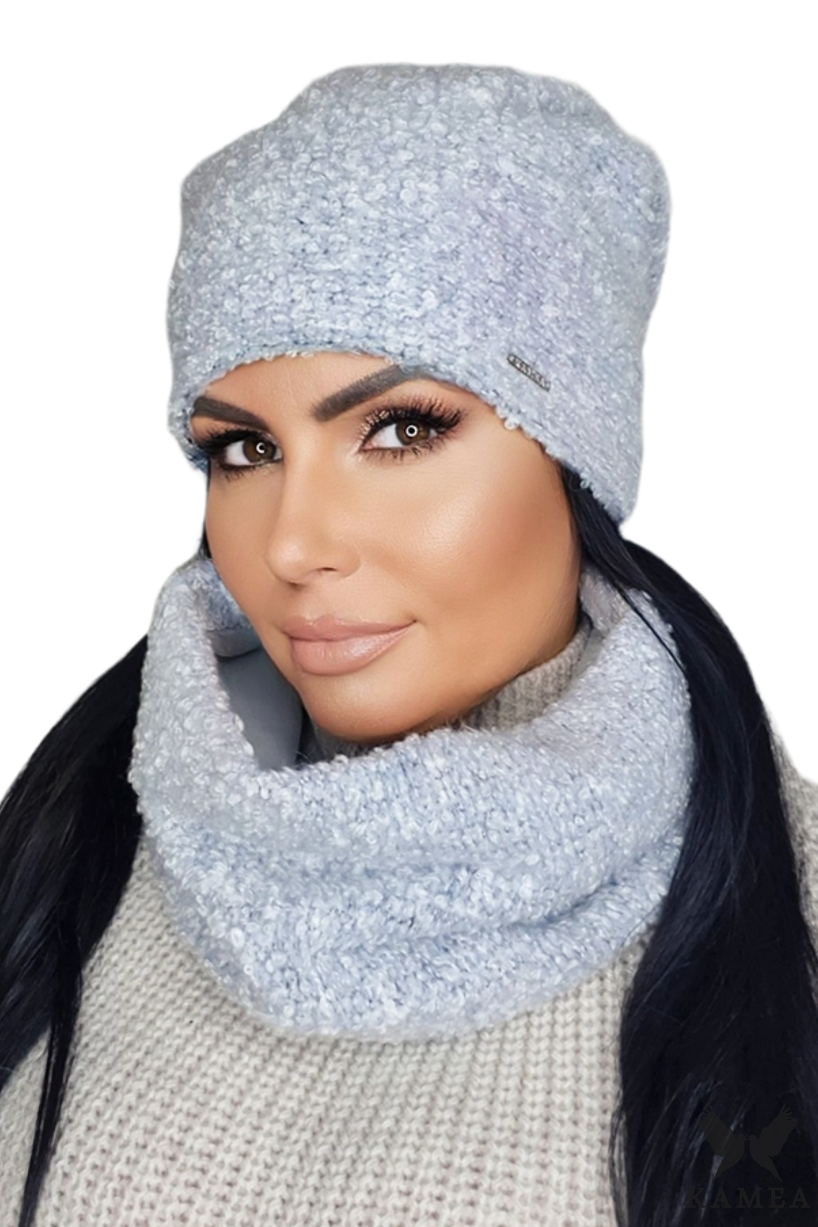 Pavo Set Hut Mit Schlauchschal, Farbe Blau