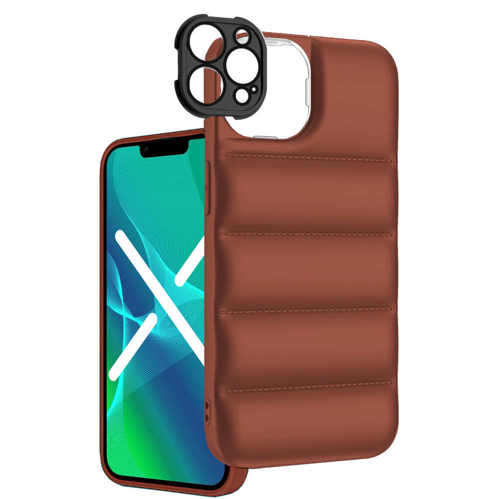 Puffer-schutzhülle Für Iphone 12 Pro, Braun