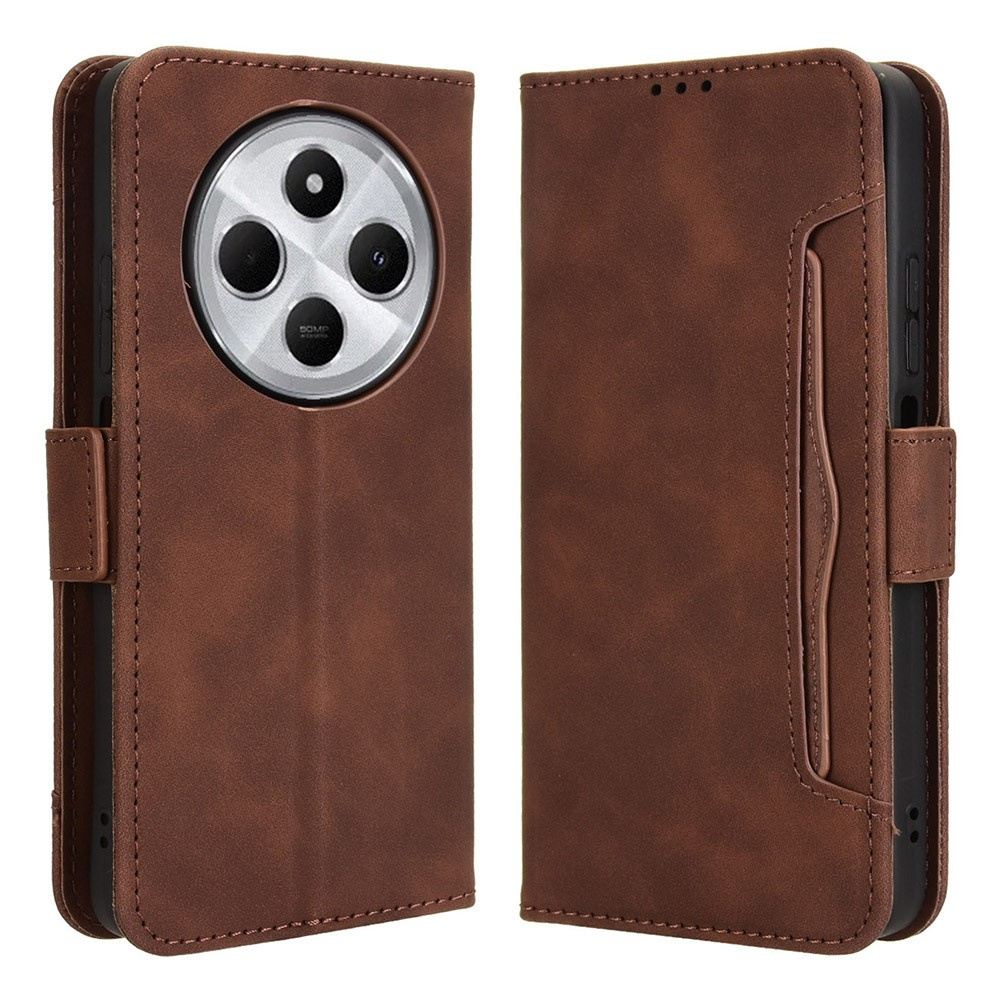 Klapphülle Für Xiaomi Redmi 14c / Xiaomi Poco C75, Mit Kartenfach, Braun
