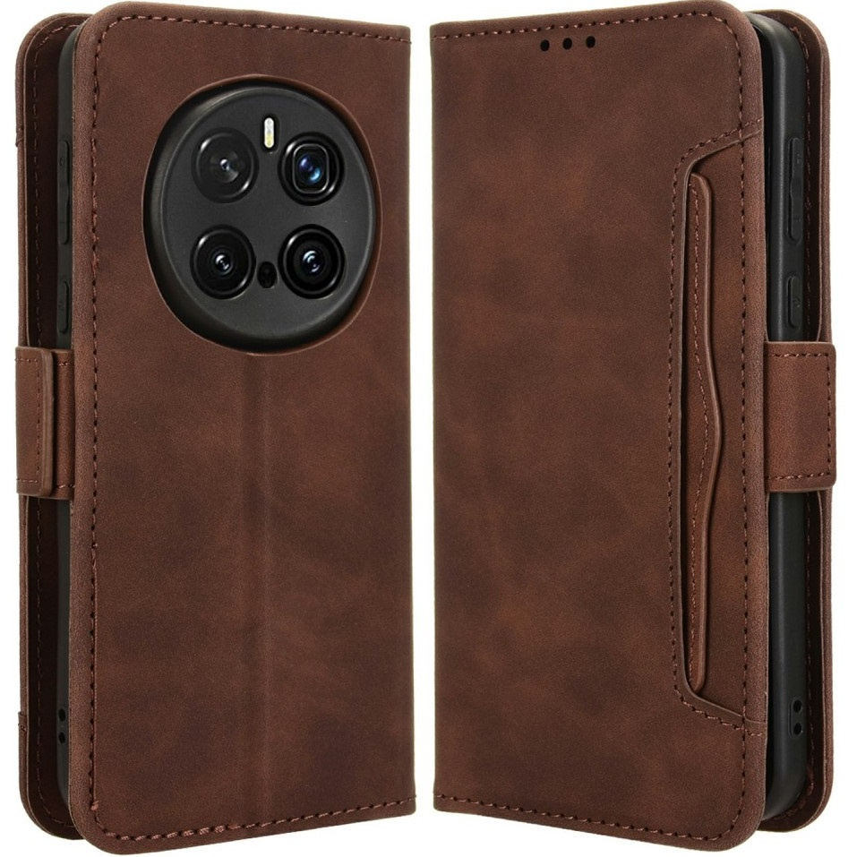 Honor Magic 7 Pro Flip Case, Kartenfach, Braun