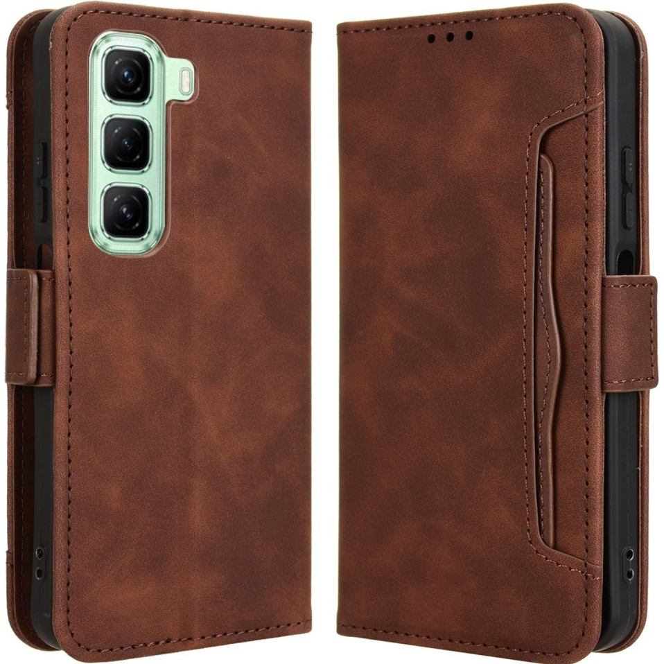 Klapphülle Für Infinix Hot 50 4g, Mit Kartenfach, Braun