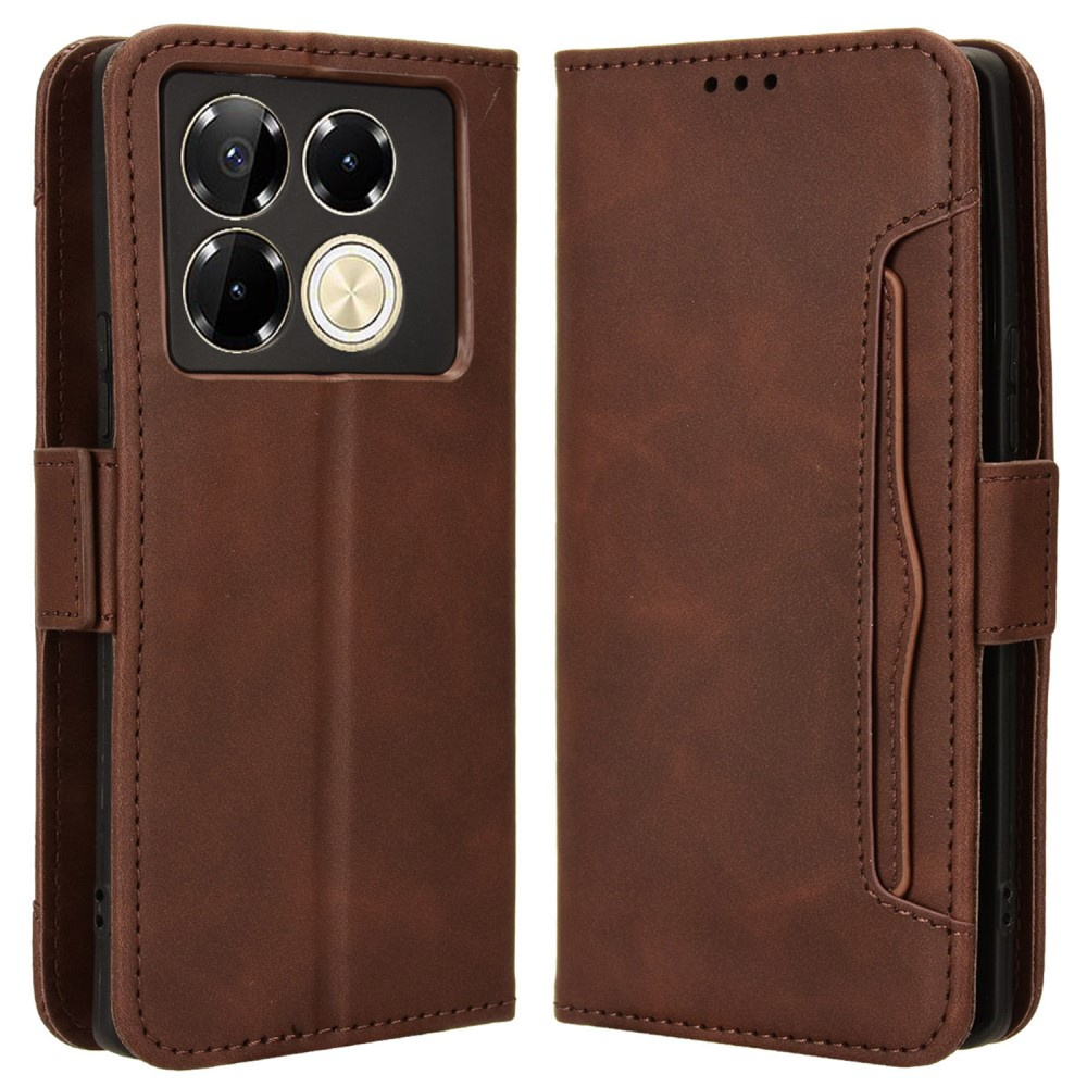Klapphülle Für Infinix Note 40 Pro, Mit Kartenfach, Braun