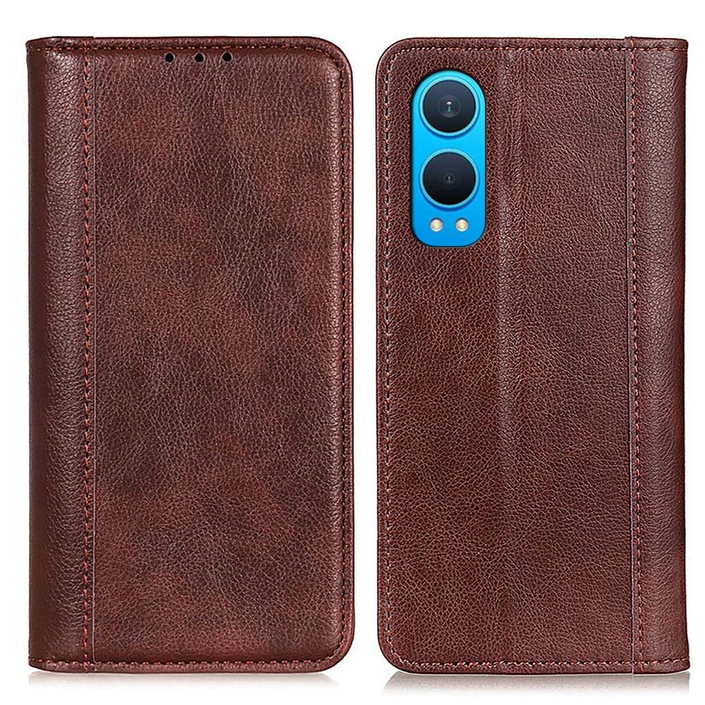Klapphülle Für Oneplus Nord Ce4 Lite, Spaltleder, Braun