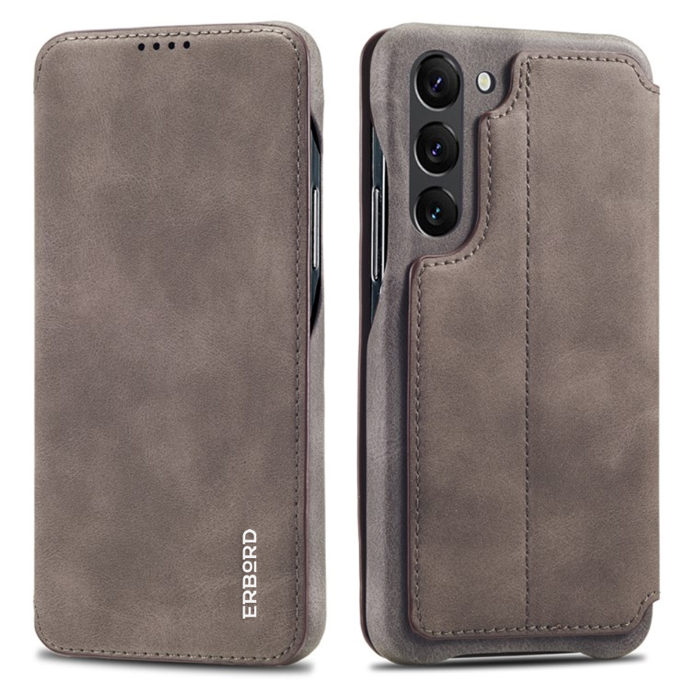 Klapphülle Für Samsung Galaxy S23 Plus, Erbord Retro, Braun