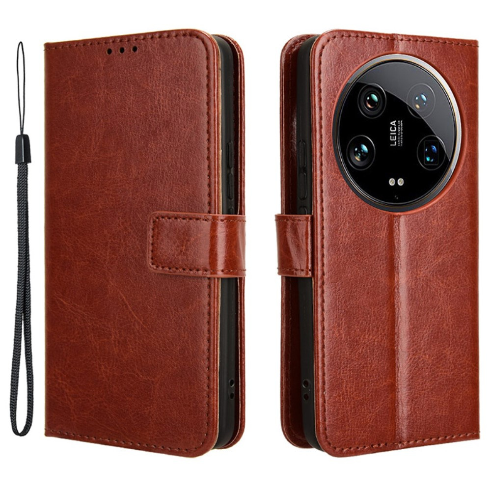 Flip-case Für Xiaomi 14 Ultra, Crazy Horse Wallet, Braun
