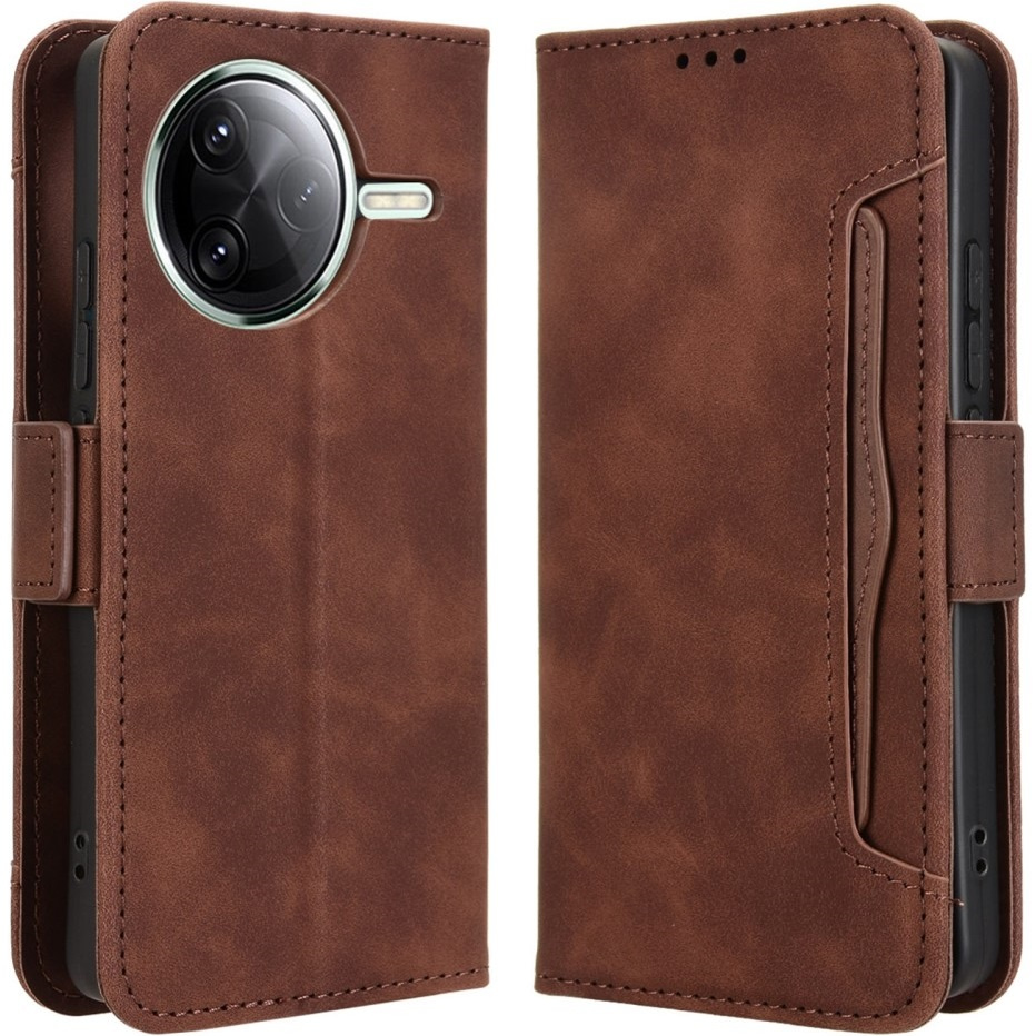 Flip-case Für Xiaomi Poco F7 Ultra, Mit Kartenfach, Braun