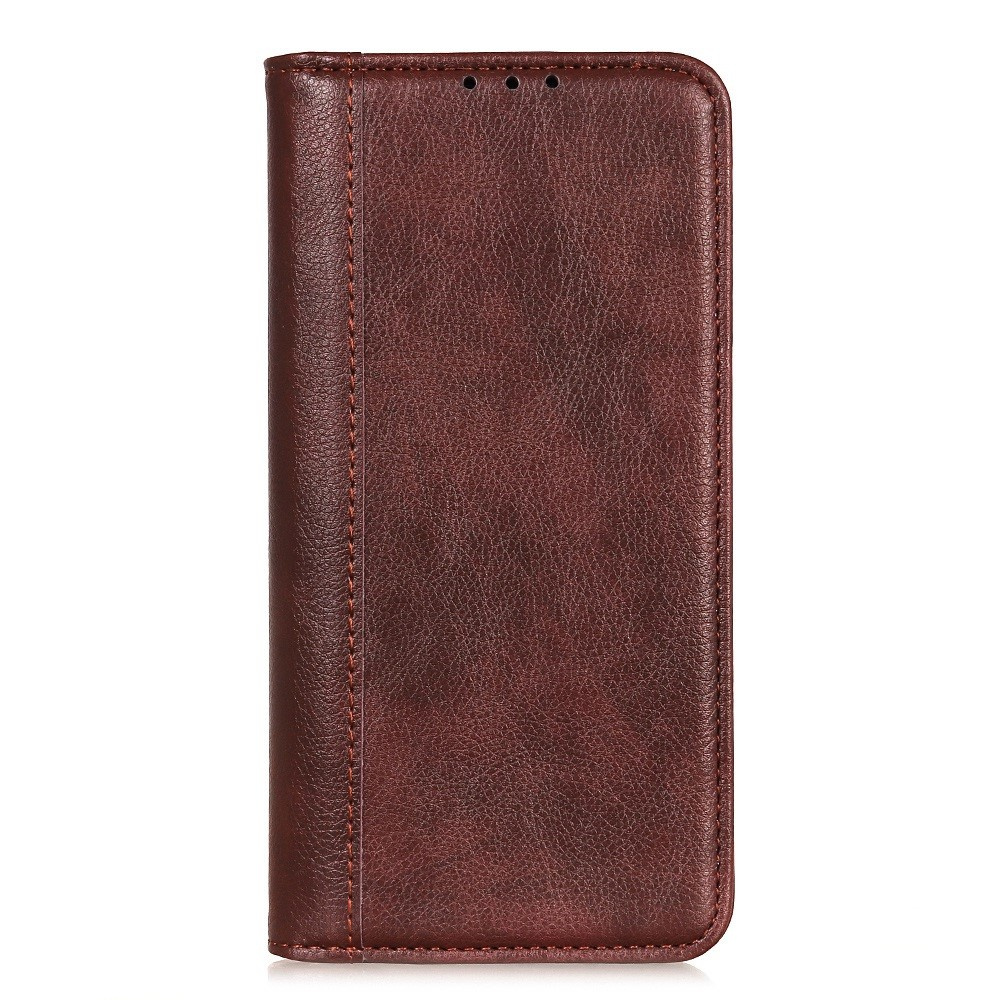 Samsung Galaxy Xcover 7 Schutzhülle, Brieftaschen-design, Litschi-leder, Braun
