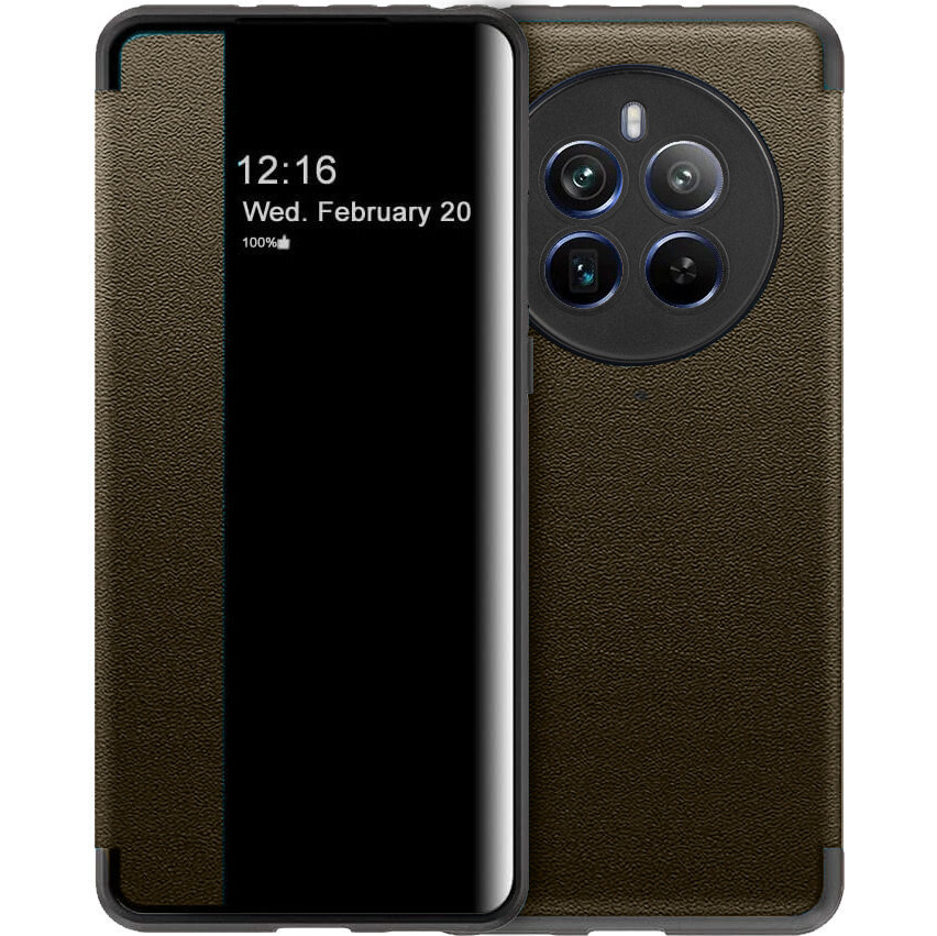 Realme 12 Pro 5g / 12 Pro+ 5g Flip Case, Seitenansicht, Braun