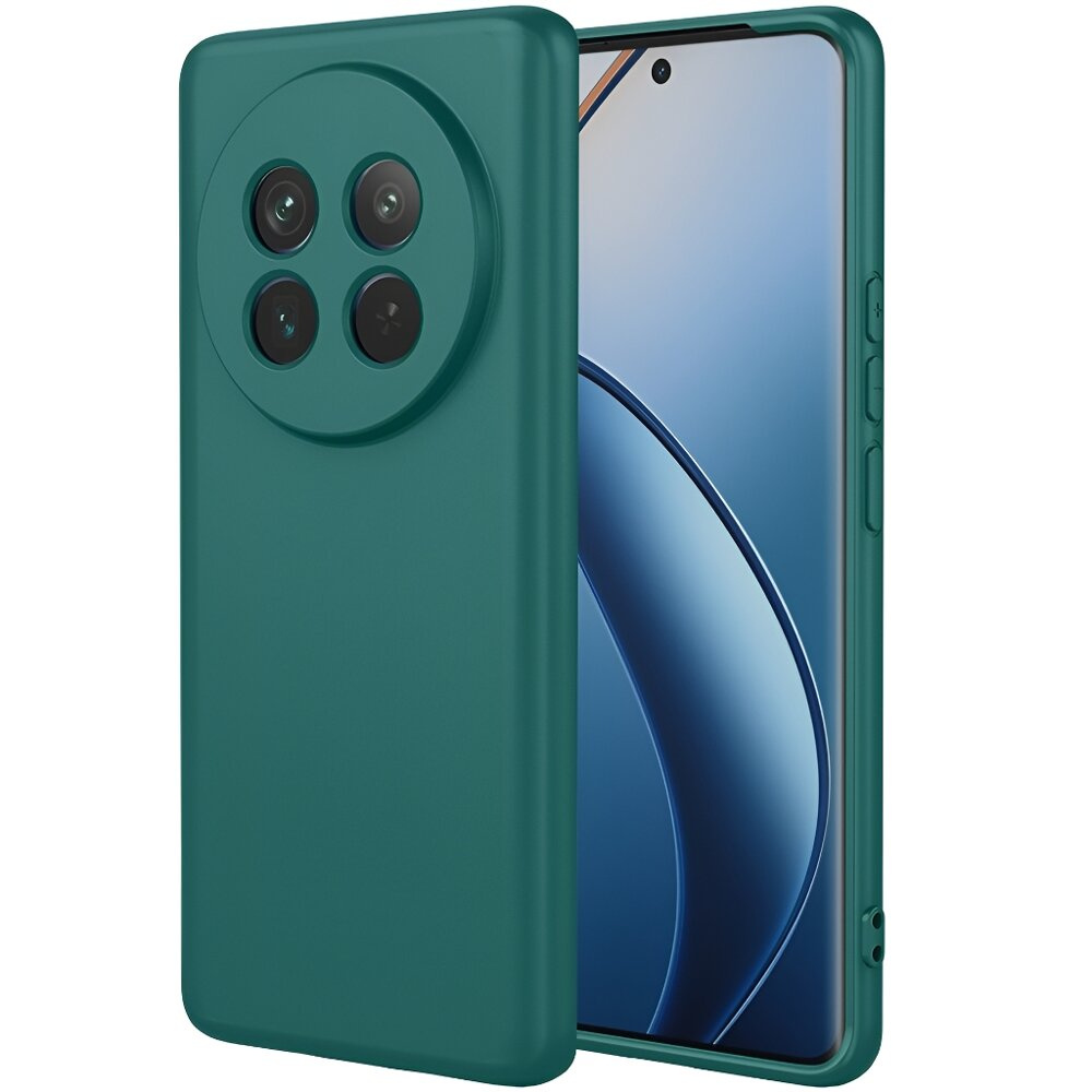 Realme 12 Hülle, Silikon Lite, Dunkelgrün
