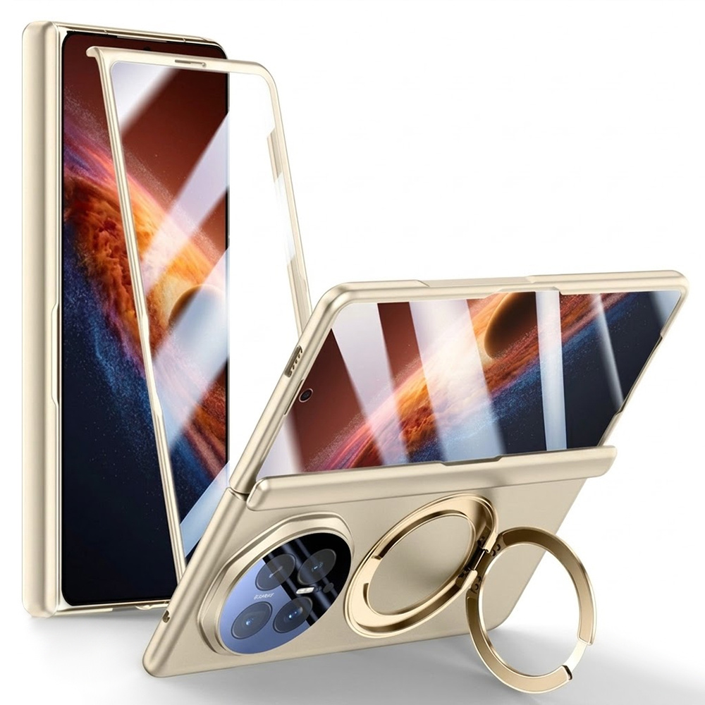 Honor Magic V6 Hülle Mit Ständer Und Integriertem Glas Für Magsafe, Gold