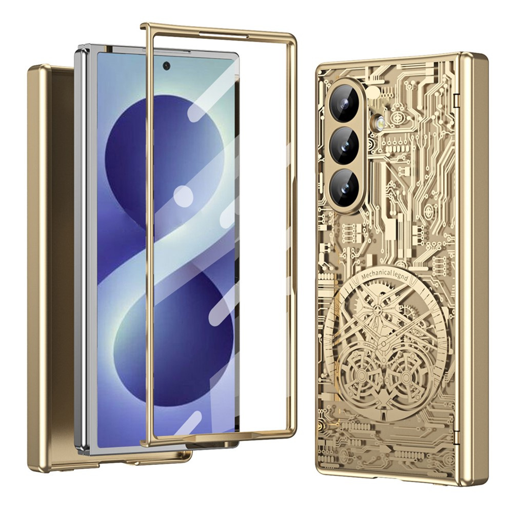 Samsung Galaxy Z Fold 8 Ultra Mechanische Legend Hülle Mit Glas Für Außendisplay, Gold