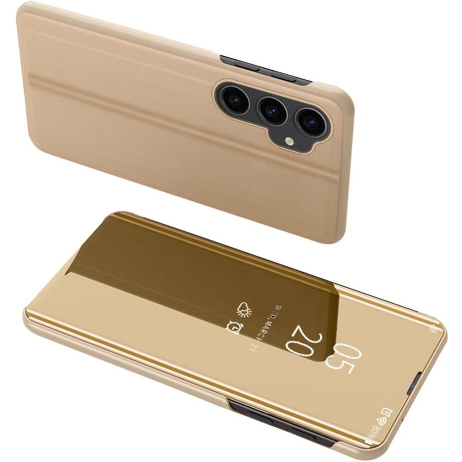 Samsung Galaxy S23 Fe Clear View Hülle, Gold