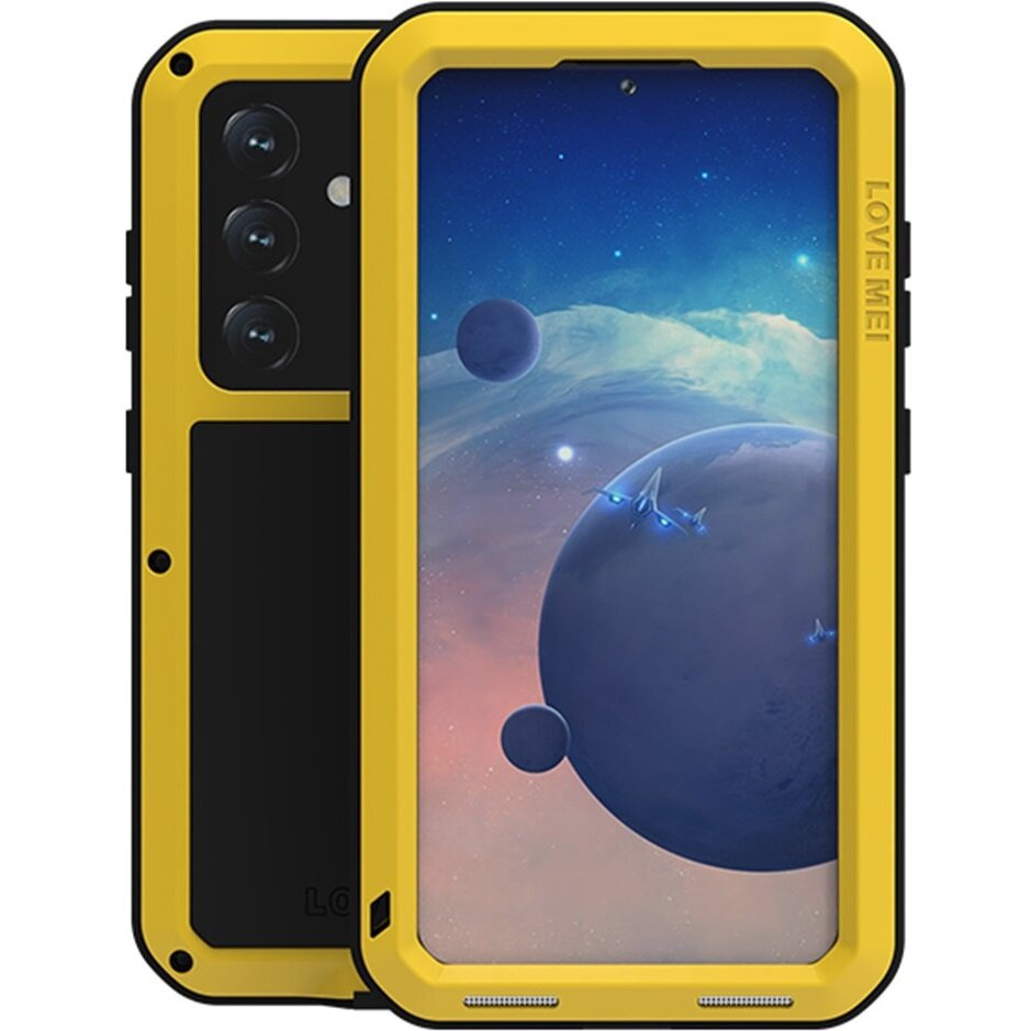 Love Mei Hülle Für Samsung Galaxy S24, Mit Glas Geschützt, Gelb