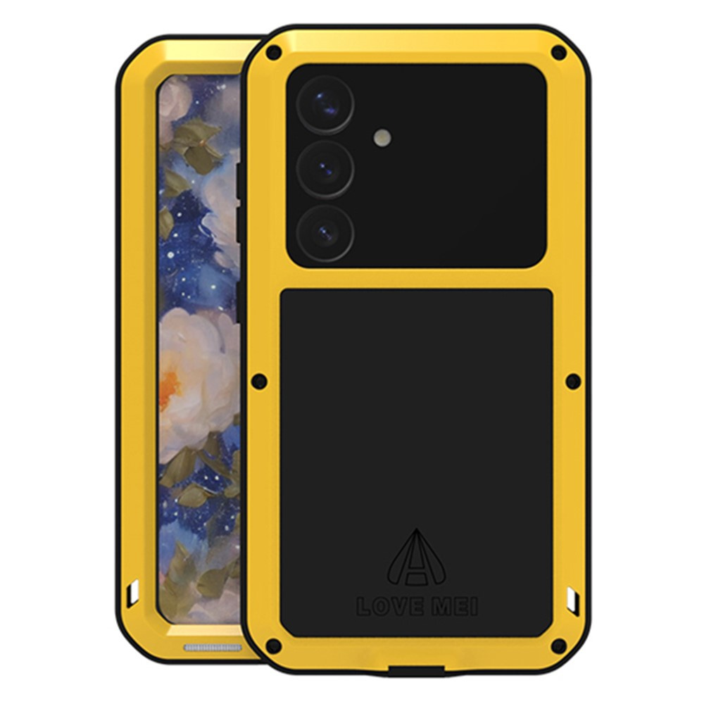 Love Mei Hülle Für Samsung Galaxy S25+ Plus, Mit Glas Geschützt, Gelb