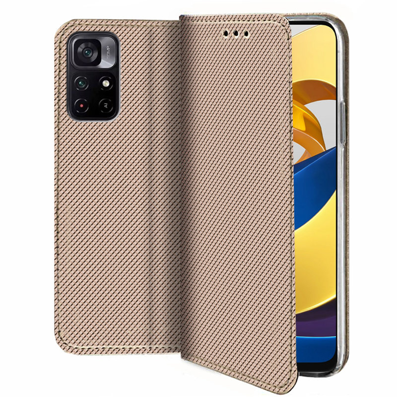 Intelligente Magnethülle Für Xiaomi Poco M4 Pro 5g / Redmi Note 11s 5g, Gold