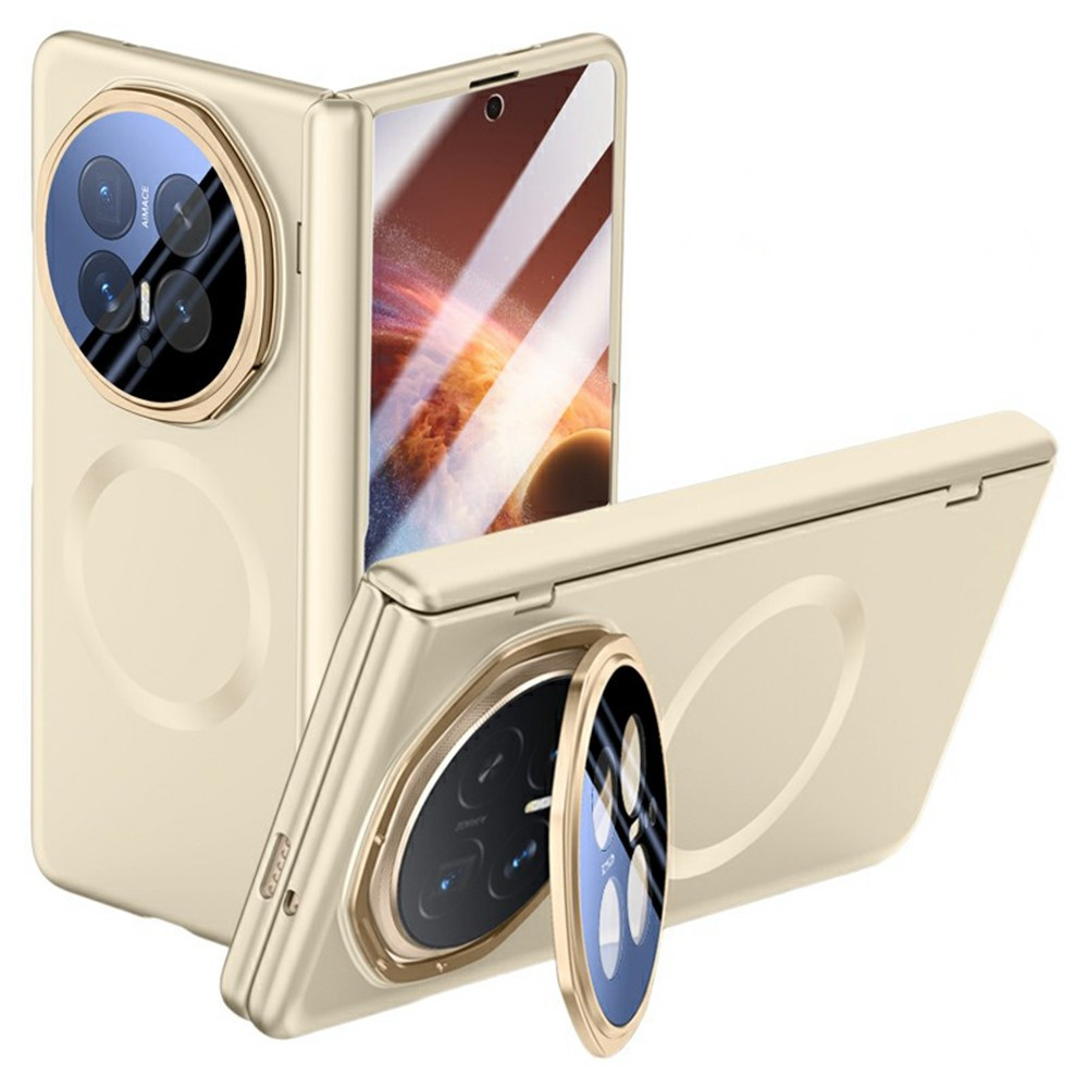 Honor Magic V6 Hülle Mit Kameraabdeckung Und Integriertem Glas Für Das Außendisplay, Gold