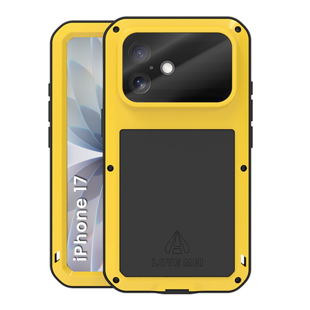Love Mei Iphone 17 Hülle, Mit Glas Geschützt, Gelb