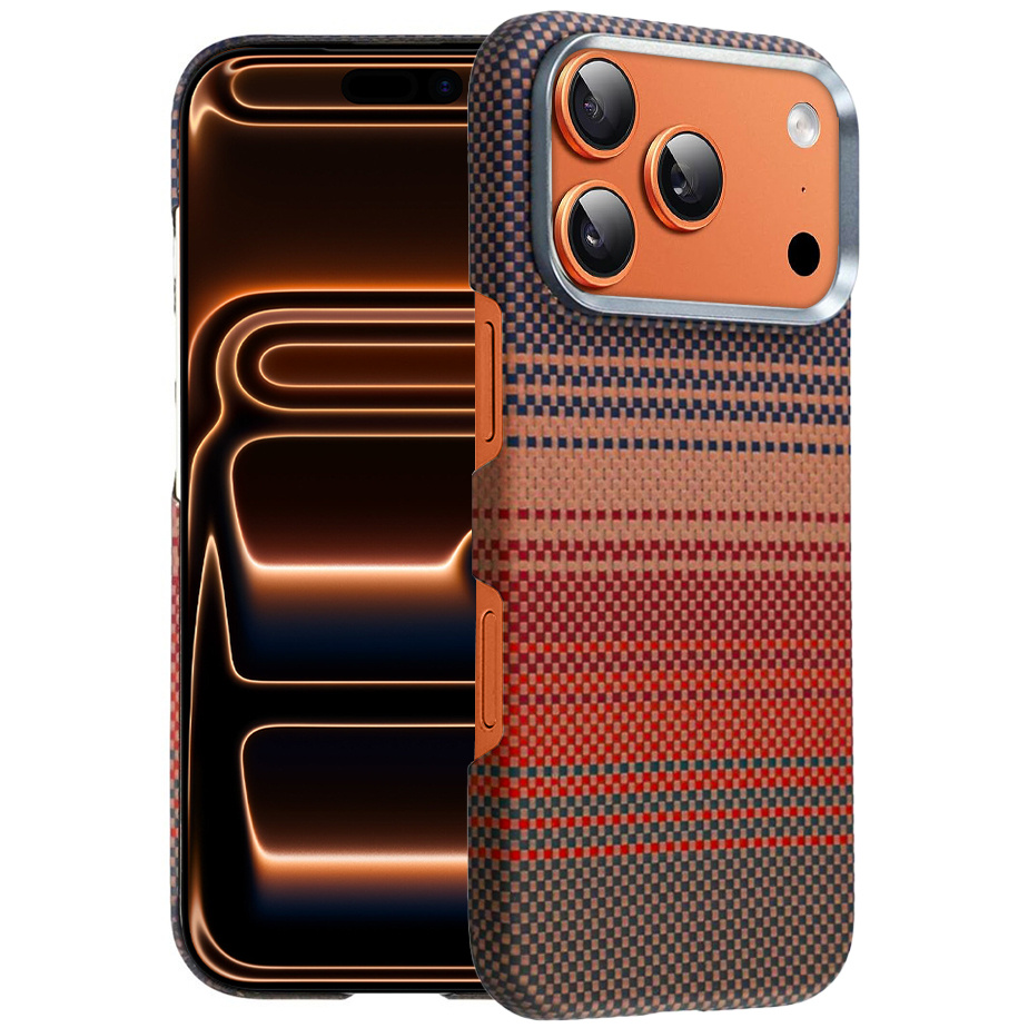 Iphone 17 Pro Max Hülle – Magnetische Aramidfaser, Gelb