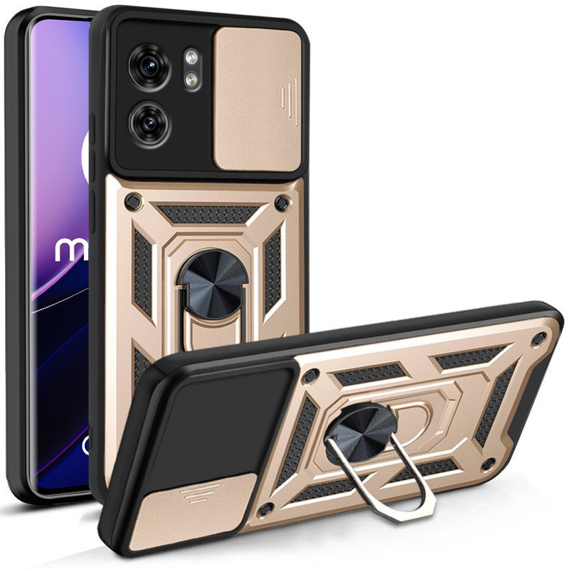 Gepanzerte Schutzhülle Für Motorola Edge 40, Camshield Slide, Gold