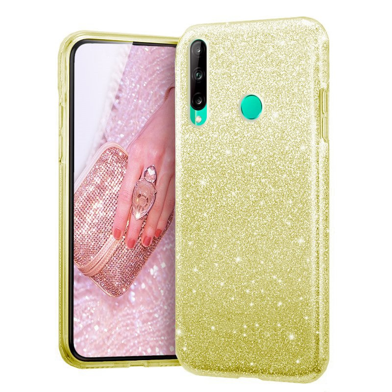 Huawei P40 Lite E Hülle, Glitzerhülle, Gold