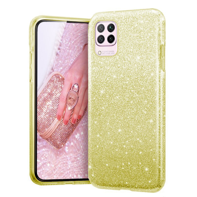 Huawei P40 Lite Glitzerhülle, Gold