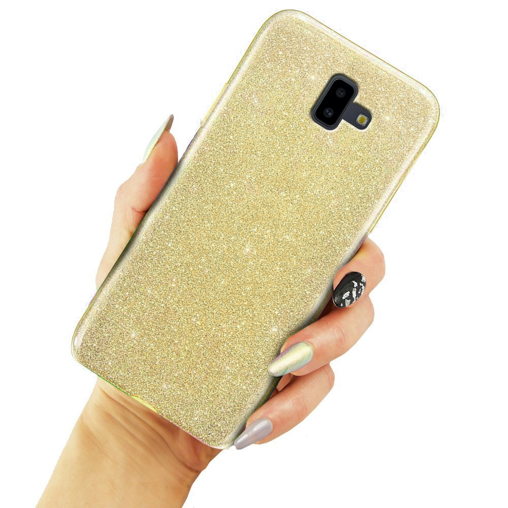 Glitzerhülle Für Samsung Galaxy J6+ Plus, Gold