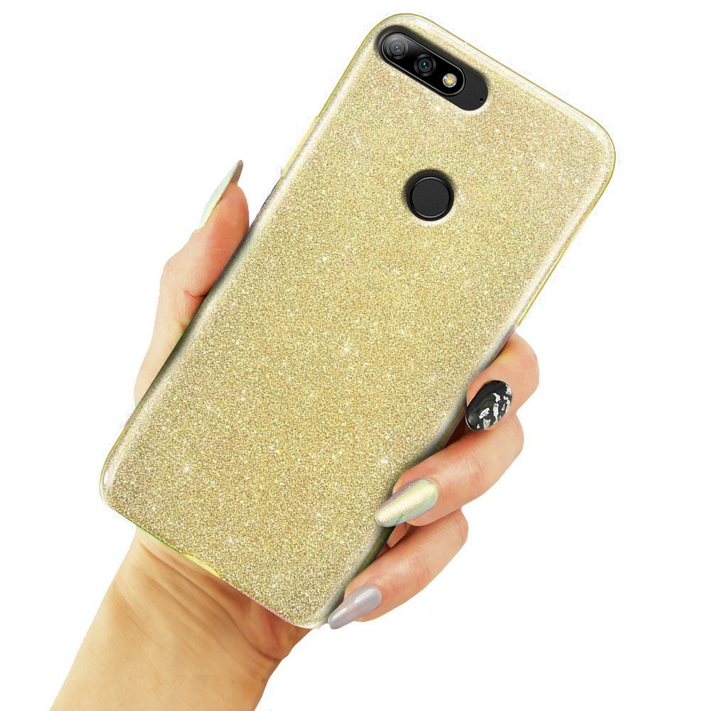 Glitzerhülle Für Huawei Y7 2018, Gold
