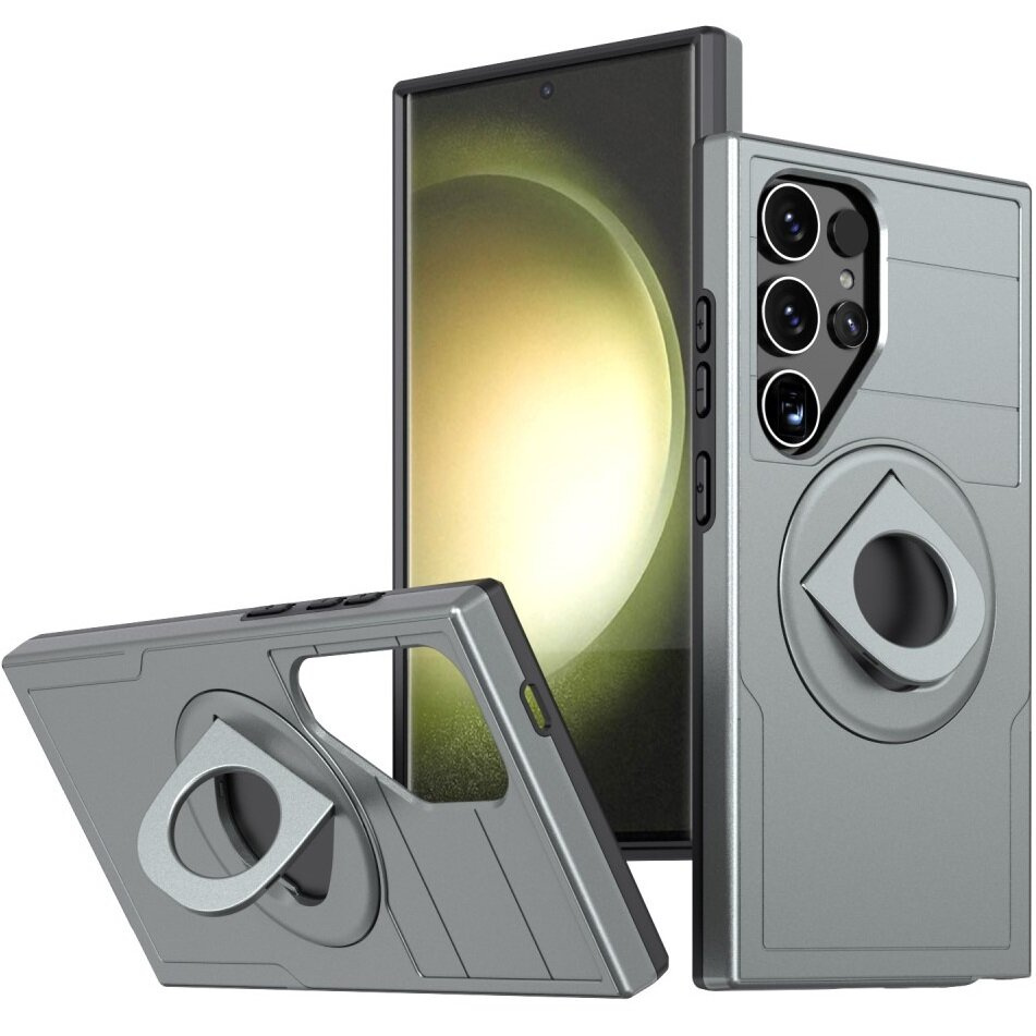 Magsafe Hülle Für Samsung Galaxy S24 Ultra, Militärmagnet, Grau