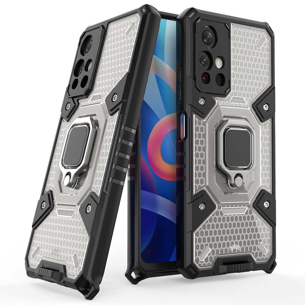 Erbord Kickstand Honeycomb Hülle Für Xiaomi Poco M4 Pro 5g / Redmi Note 11s 5g, Grau