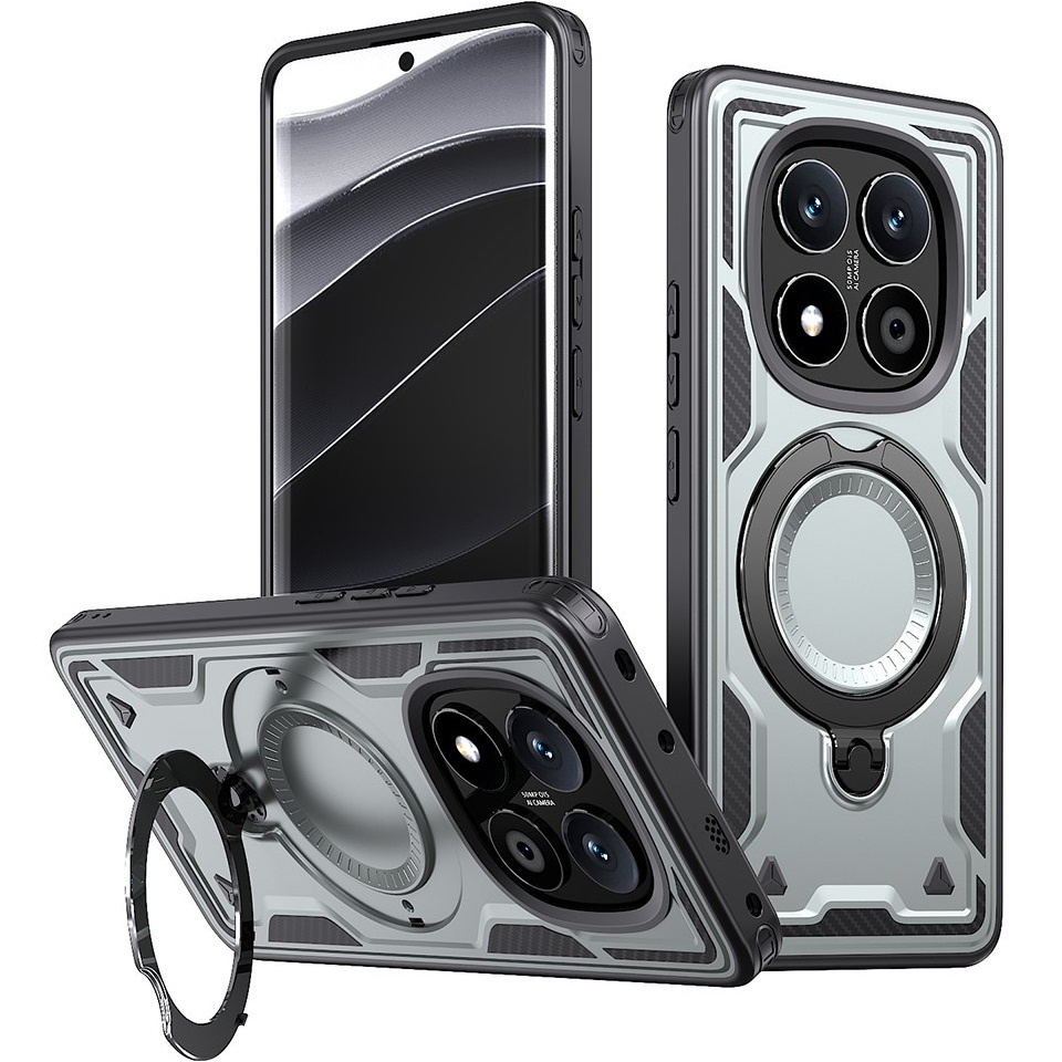 Schutzhülle Für Xiaomi Redmi Note 14 Pro 5g / Xiaomi Poco X7 5g, Militärstandard Magsafe, Grau