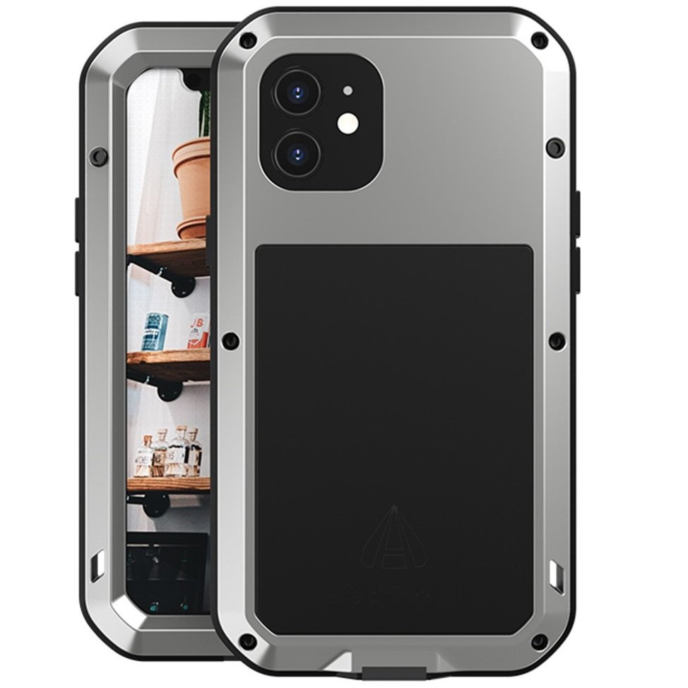 Love Mei Iphone 12 Hülle, Mit Glas Geschützt, Grau